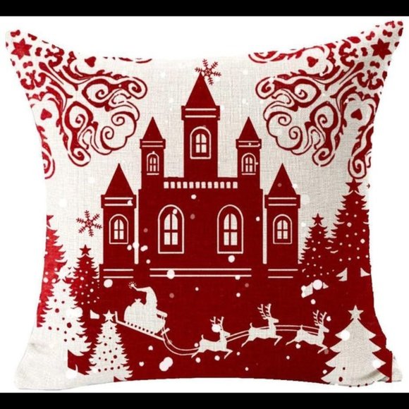 SET OF 4 CHRISTMAS PILLOWCASES 18X18 - Picture 1 of 1